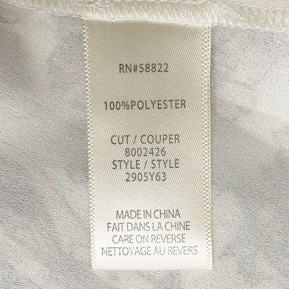 NWT Max Studio Smocked Cream Pink Floral Bird Print Mini Dress Size Medium NEW - Picture 13 of 15